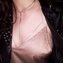 Ornament Bikini Bra Chain Gothic Body Sexy Personalized Welding Body Cha Necklace