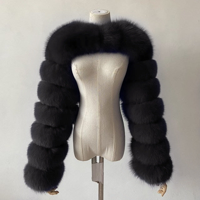 Autumn Winter Artificial Fur Faux Fur Ultra Short Faux Fur Coat Women