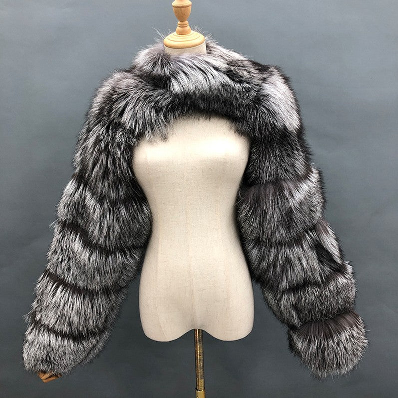 Autumn Winter Artificial Fur Faux Fur Ultra Short Faux Fur Coat Women