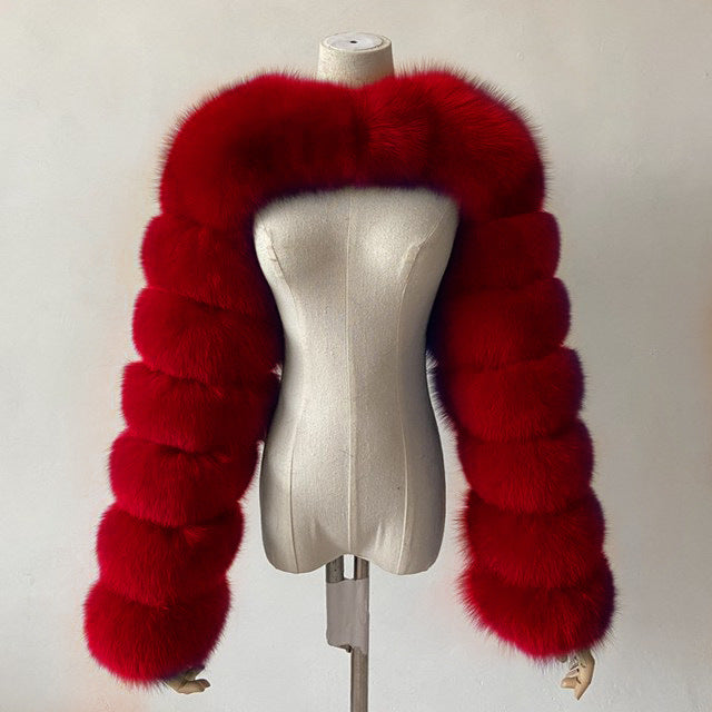 Autumn Winter Artificial Fur Faux Fur Ultra Short Faux Fur Coat Women