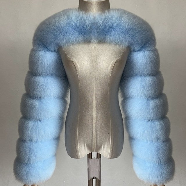 Autumn Winter Artificial Fur Faux Fur Ultra Short Faux Fur Coat Women