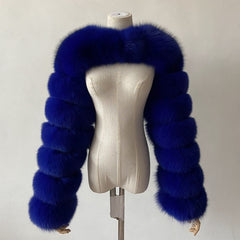 Autumn Winter Artificial Fur Faux Fur Ultra Short Faux Fur Coat Women